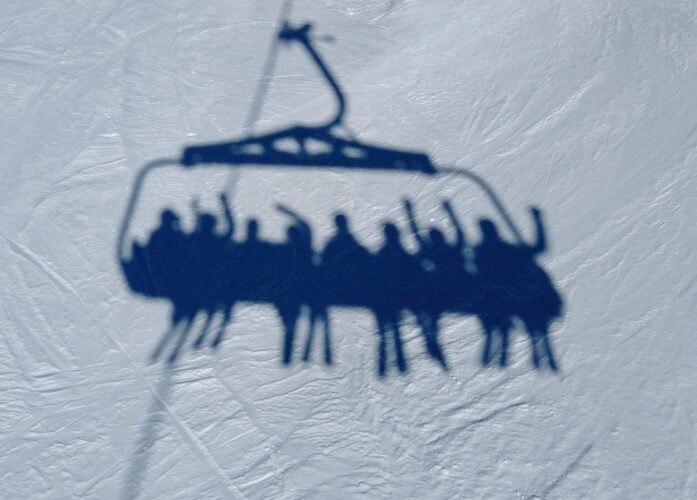 Ski lift shadow